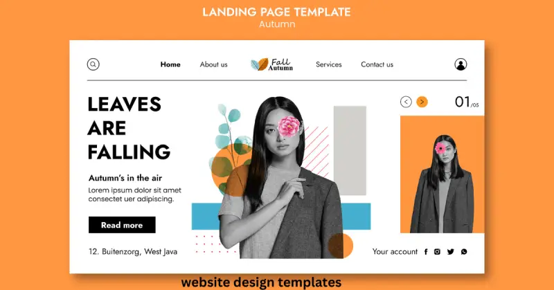 blogging page listing website design templates