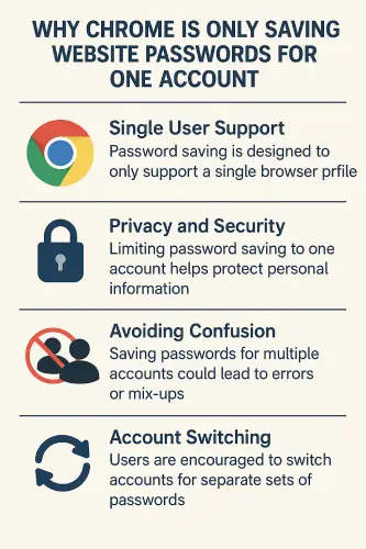 chrome is saving website password for one account