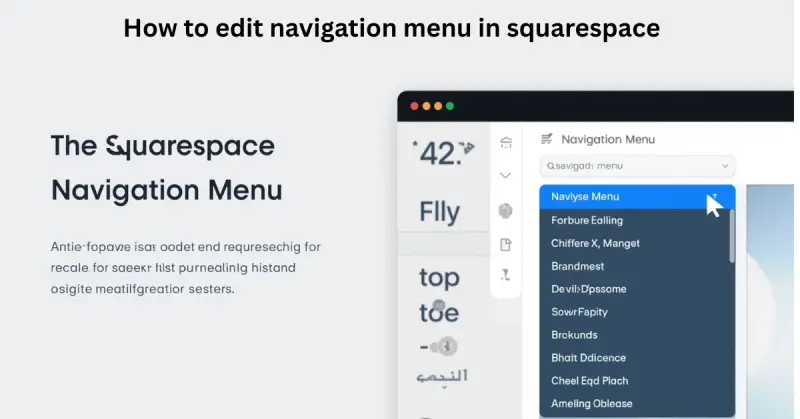 how to edit navigation menu in squarespace
