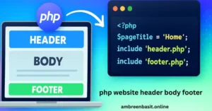 php website header body footer