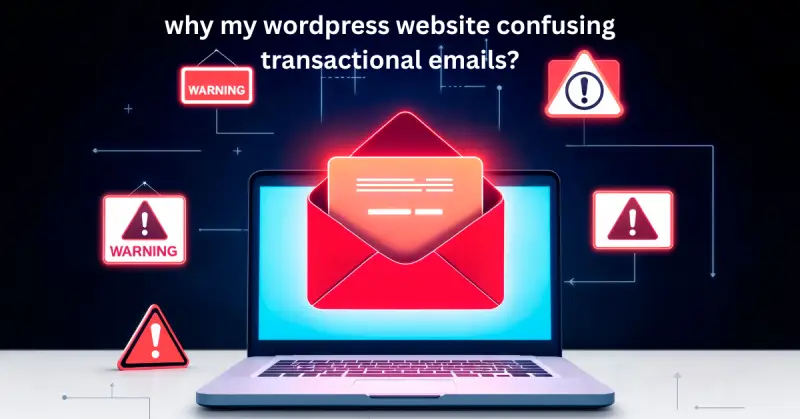 why my wordpress website confusing transactional emails