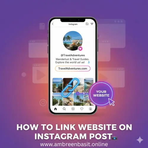 how to link website on instagram post