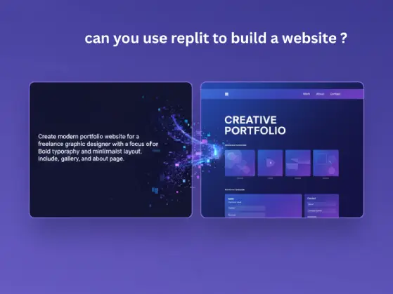Replit AI website builder transforming text prompt into complete website design instantly