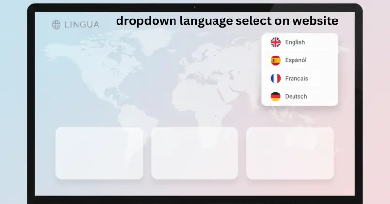 dropdown language selector